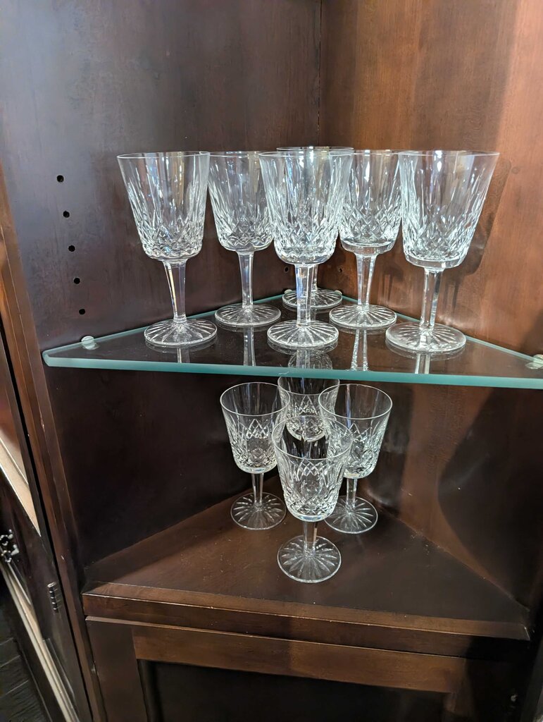 Set of 10 Waterford Lismore Wine Glasses