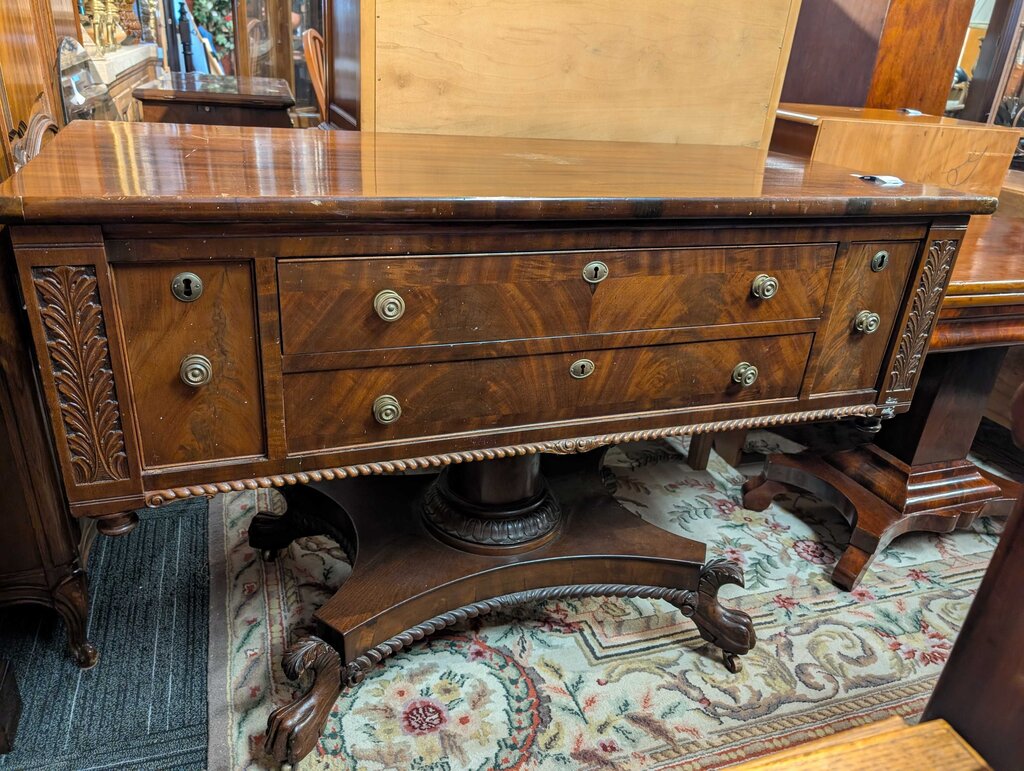 Antique Empire Mahogany Sideboard Circa 1850