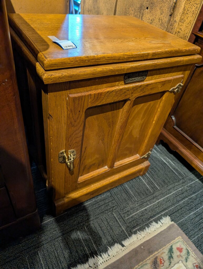 White Clad Oak Storage Cabinet