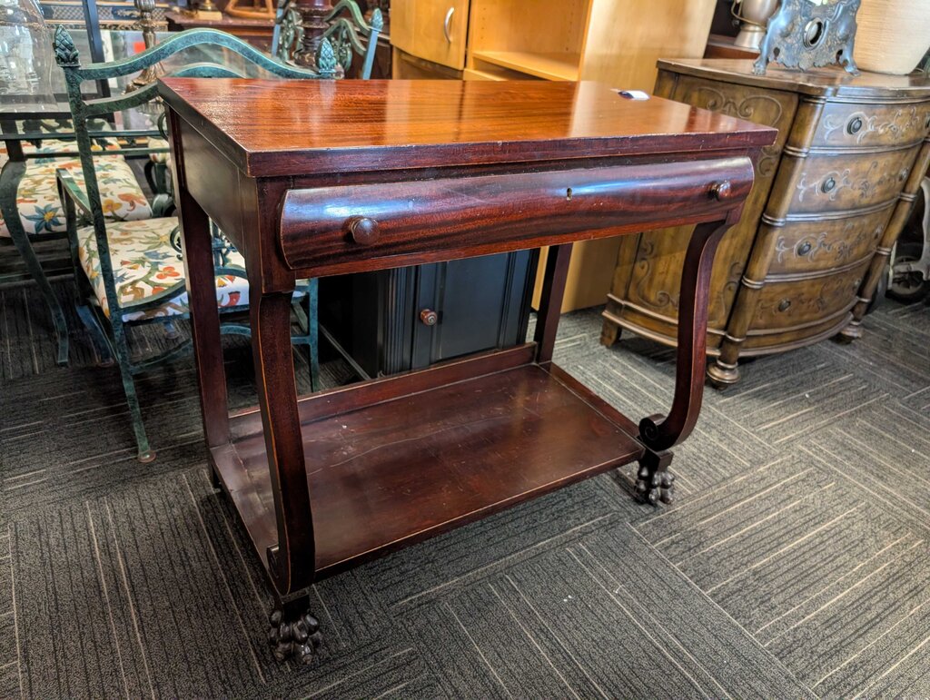 Antique Empire Mahogany Console Table