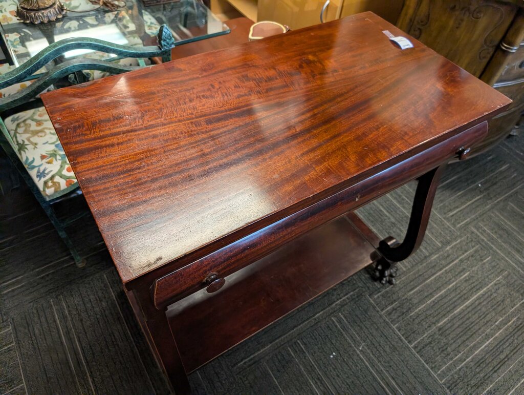 Antique Empire Mahogany Console Table