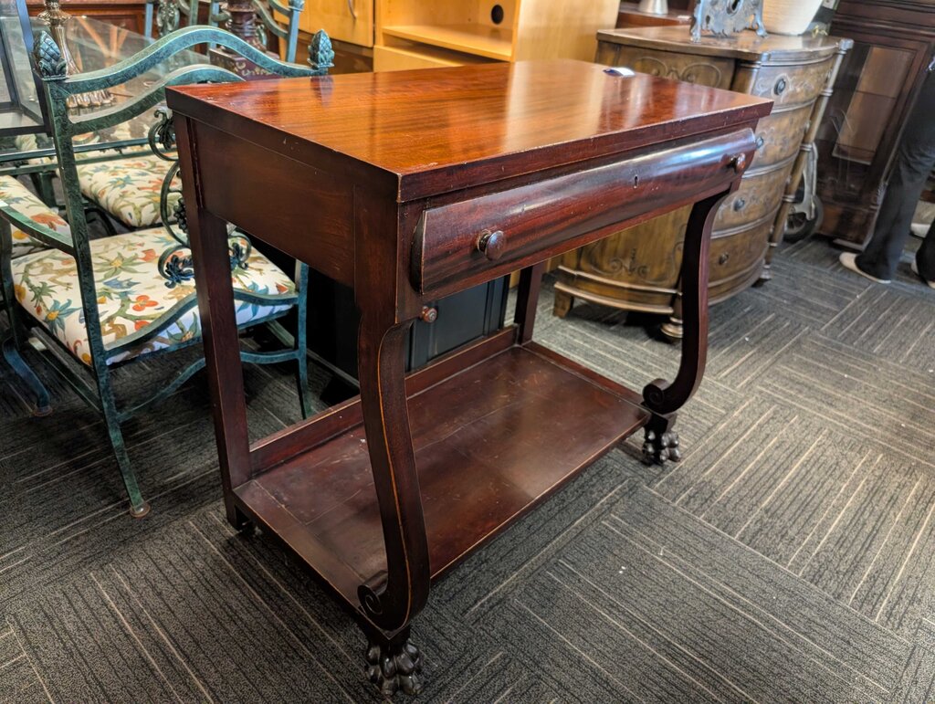 Antique Empire Mahogany Console Table