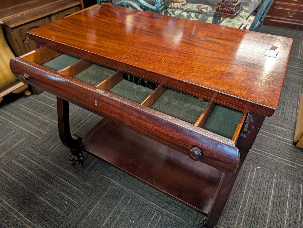 Antique Empire Mahogany Console Table