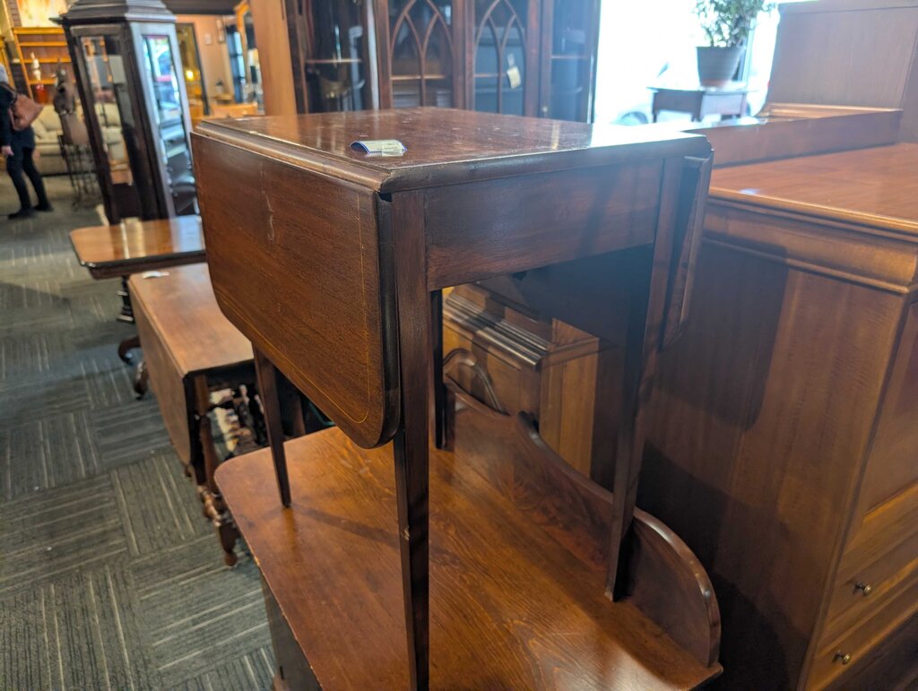 Formal Mahogany Drop Leaf Side Table