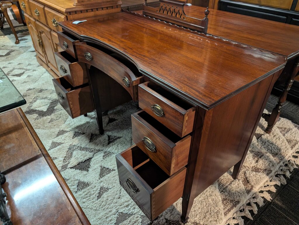 Vintage Mahogany Vanity With Mirror
