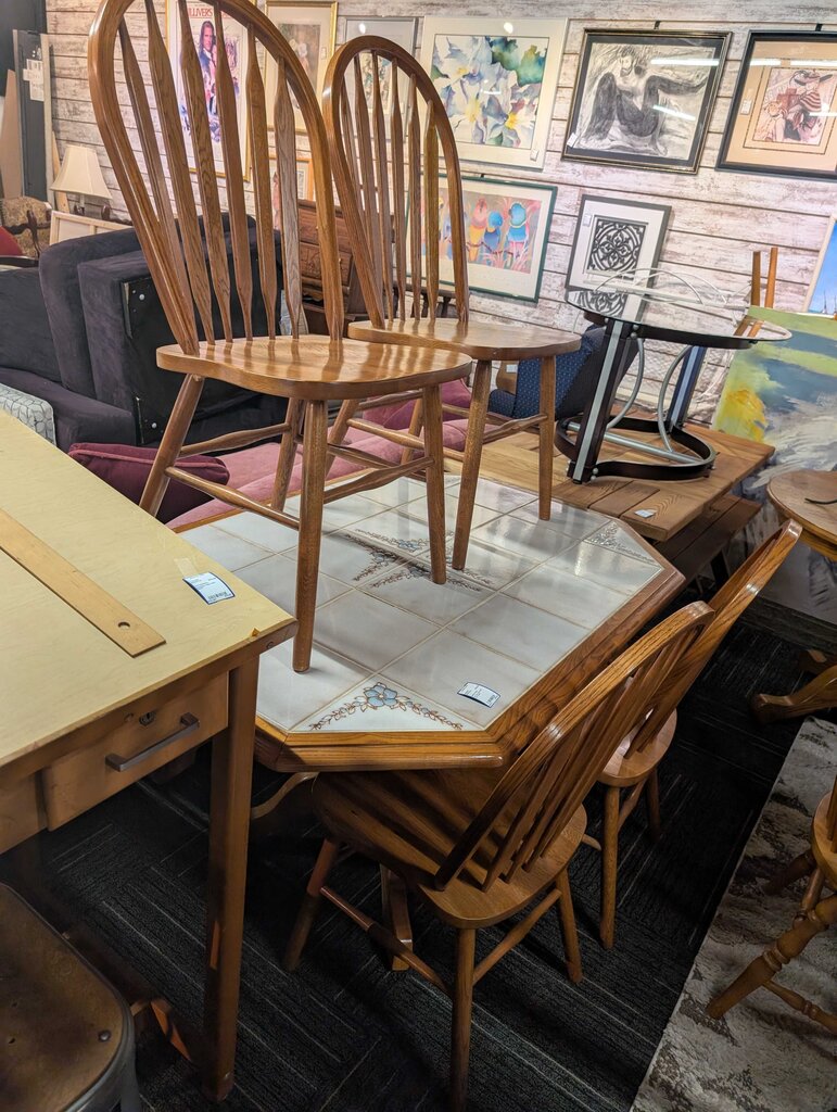 Tile Top Table With Four Chairs
