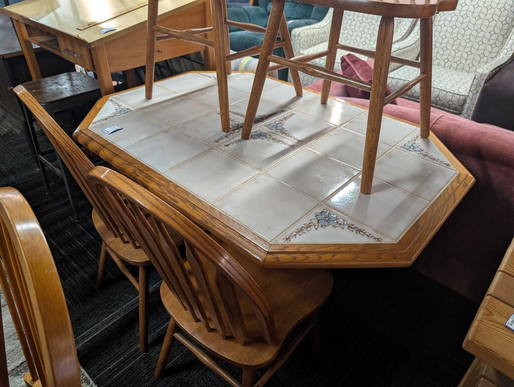 Tile Top Table With Four Chairs