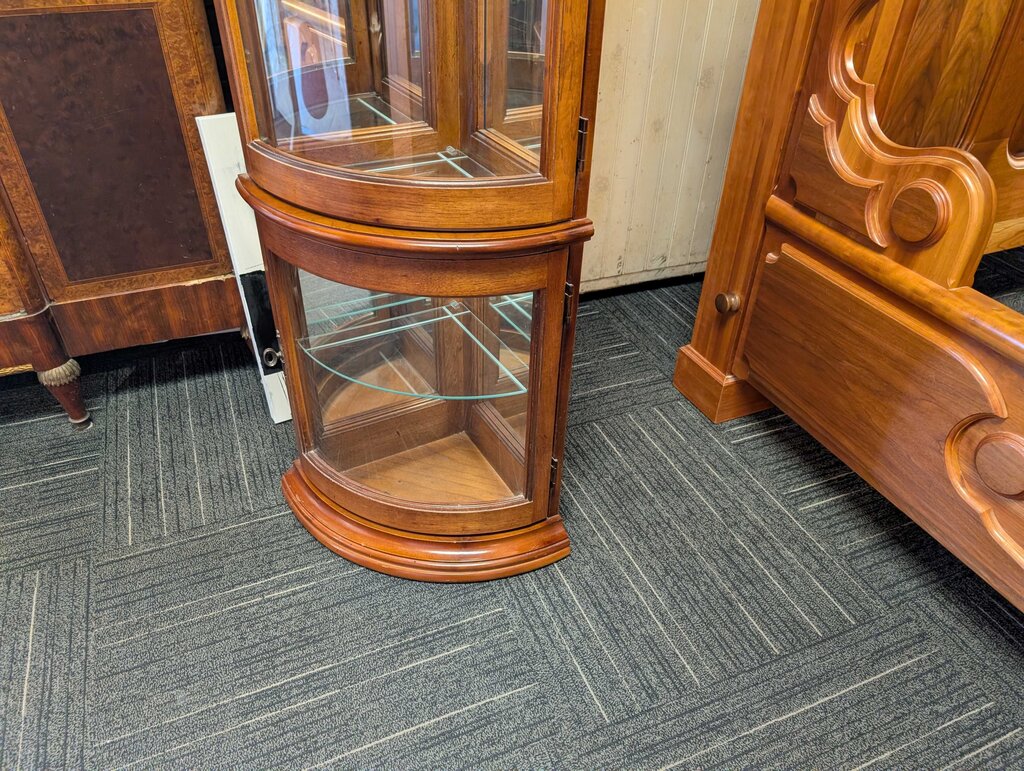 Vintage Corner Curio Cabinet