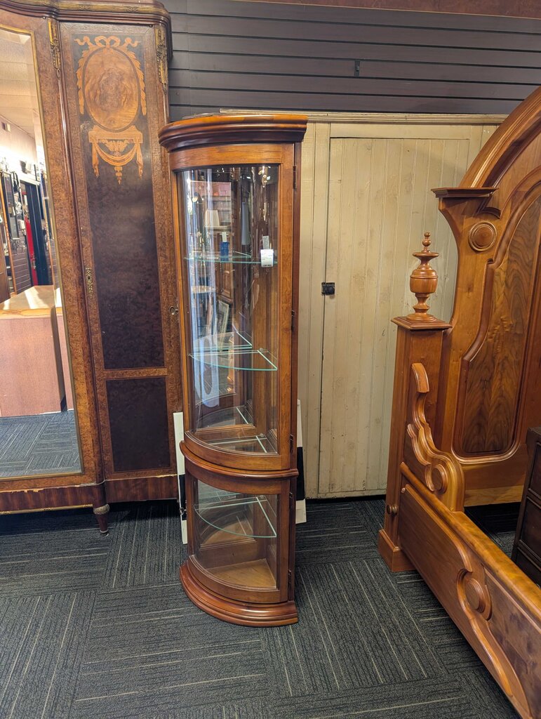 Vintage Corner Curio Cabinet