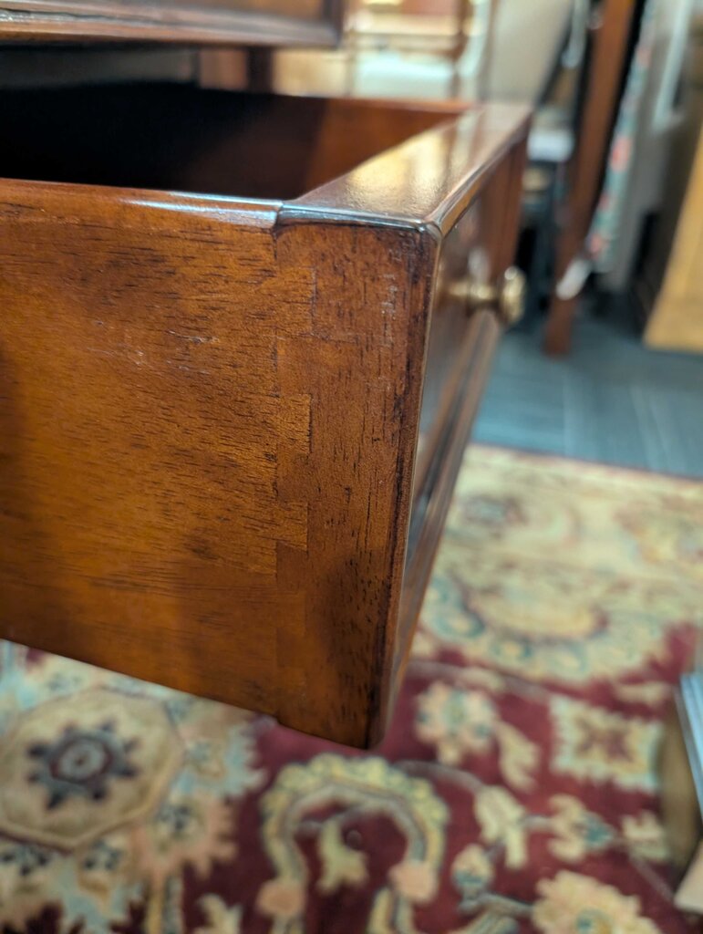 Leather Top Drop Leaf Executive Desk By Hickory White