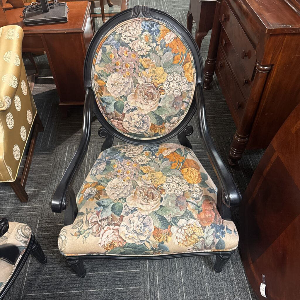 French Oval-Back Armchair by Calico Corners