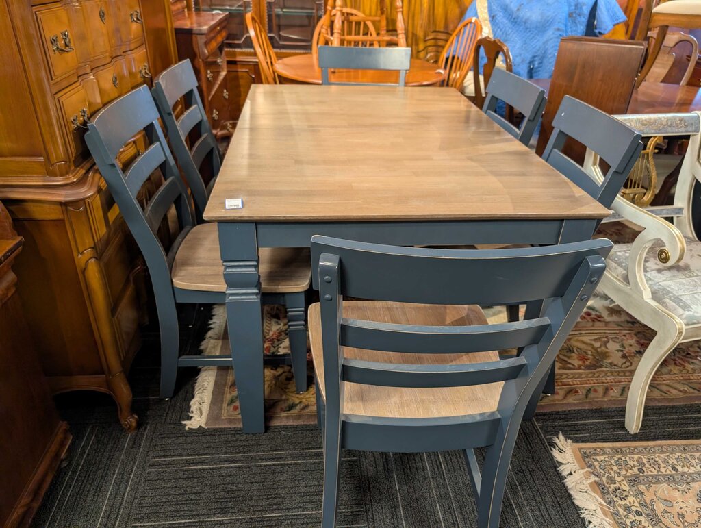 Java Dining Table w/ Butterfly Leaf & Six Chairs by John Thomas Furniture
