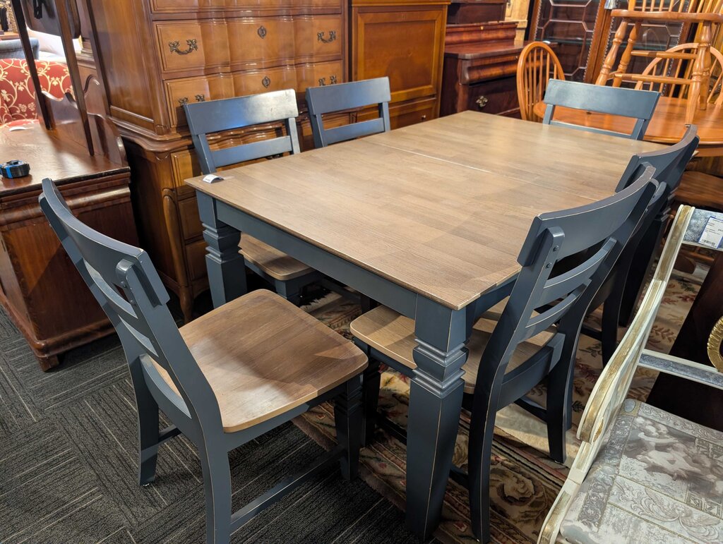 Java Dining Table w/ Butterfly Leaf & Six Chairs by John Thomas Furniture