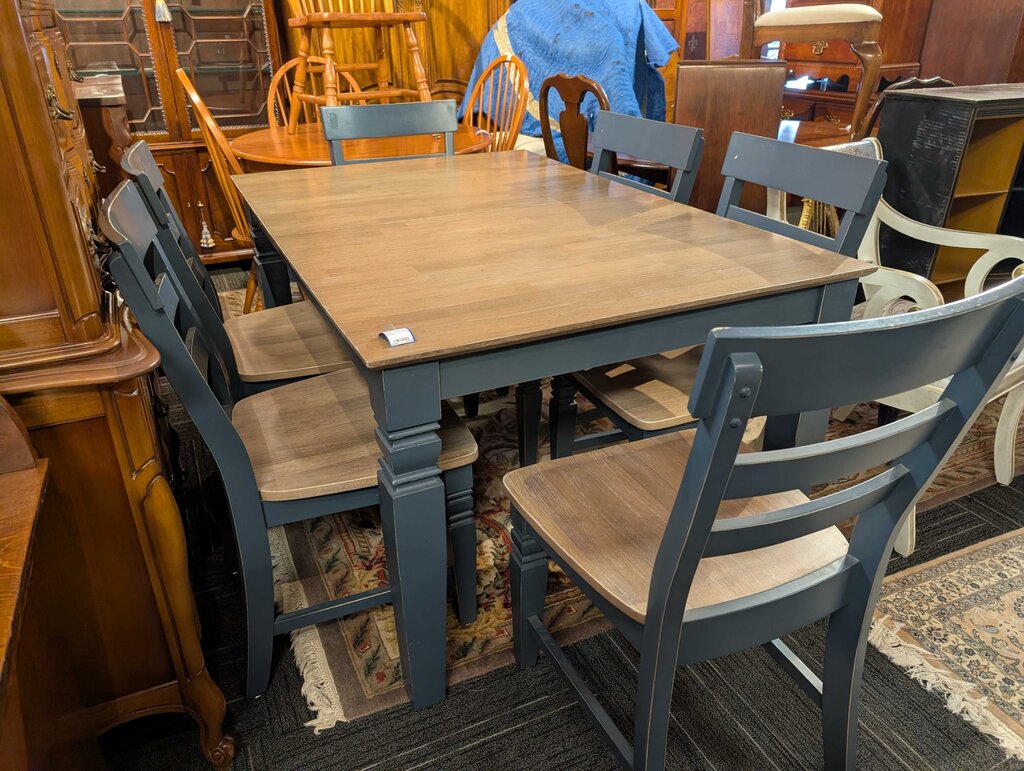 Java Dining Table w/ Butterfly Leaf & Six Chairs by John Thomas Furniture