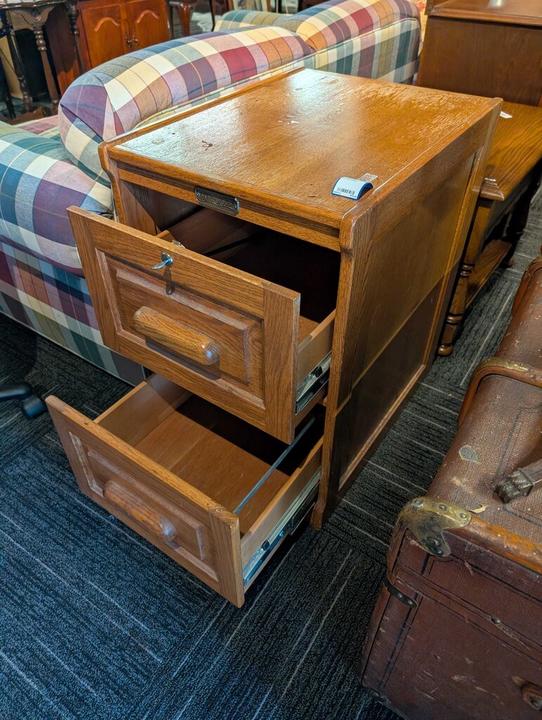 Oak File Cabinet