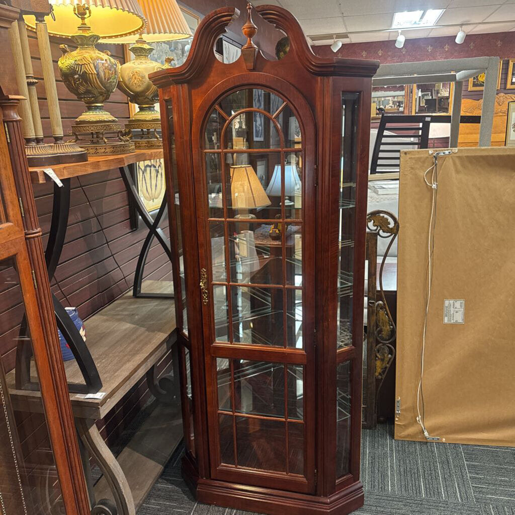 Corner Cherry Display Cabinet by Pulaski