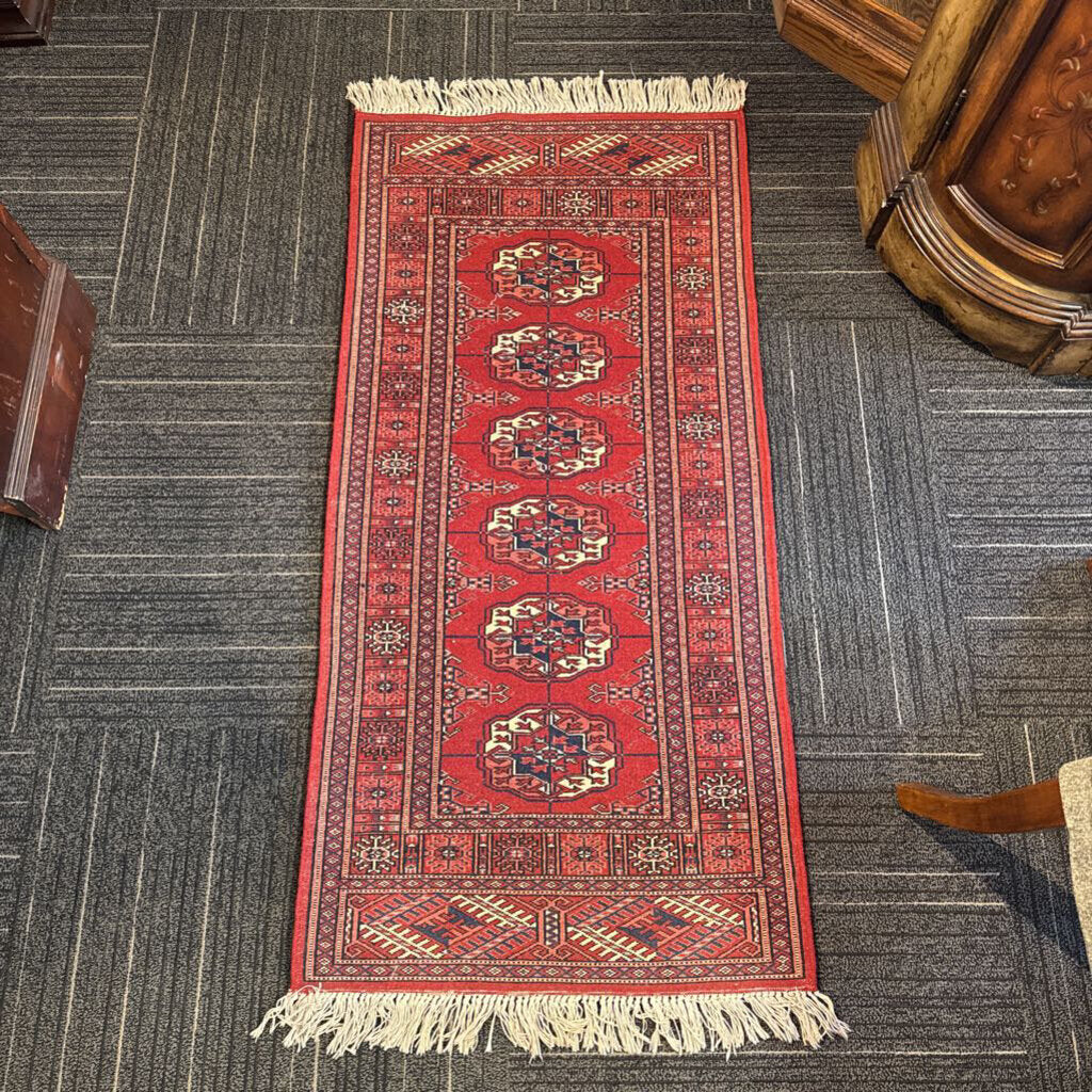 Fine Handwoven Wool Bokhara Rug 2'1" by 4'8"