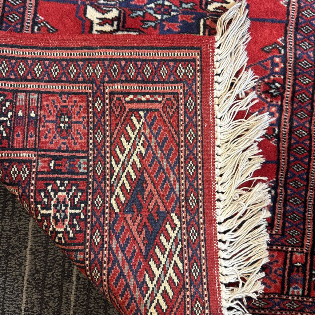 Fine Handwoven Wool Bokhara Rug 2'1" by 4'8"