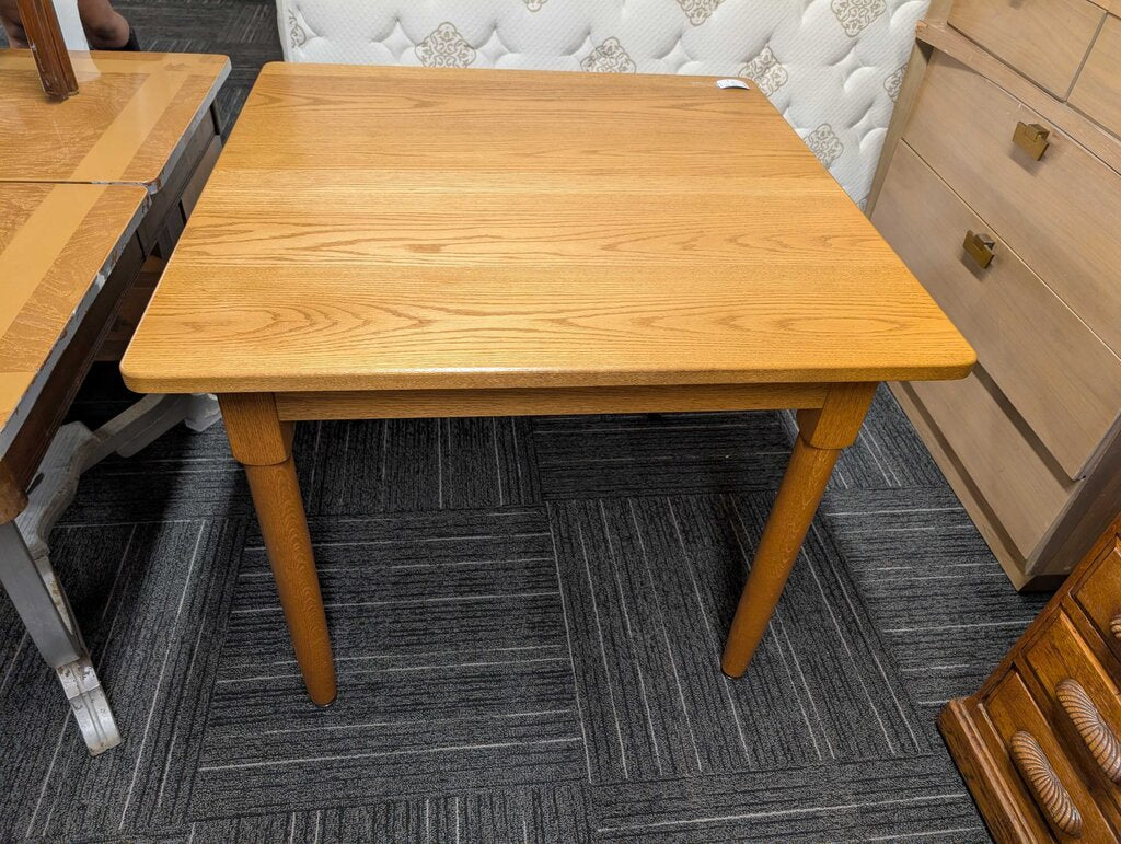 Solid Oak Table With Leaves