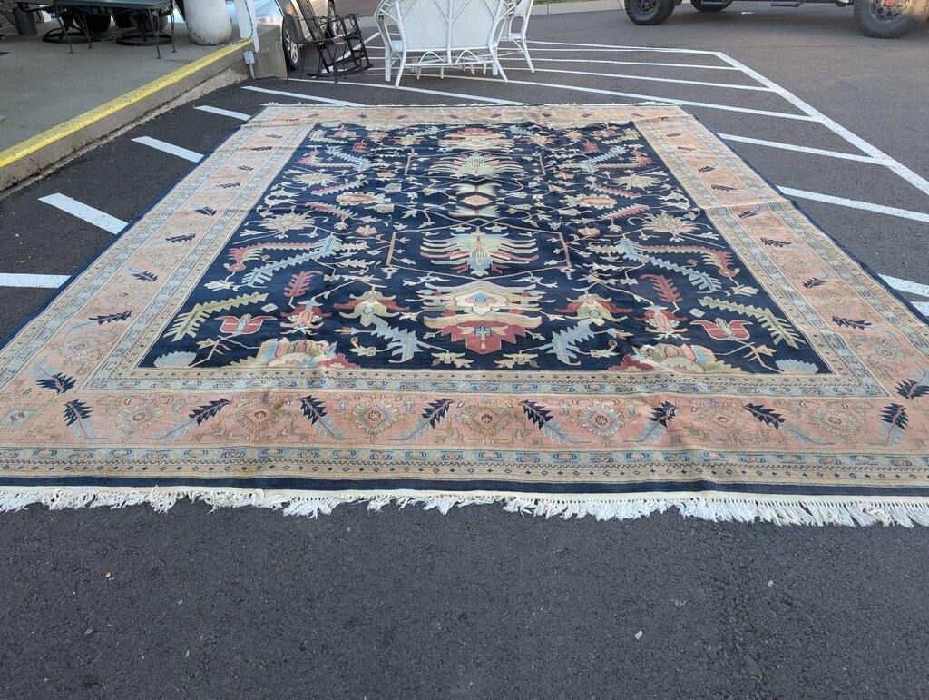 Vintage Hand Woven Wool Heriz Area Rug 11'10'' x 15'8''