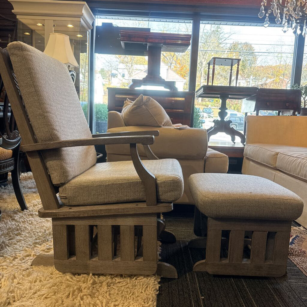 Glider Rocker With Ottoman