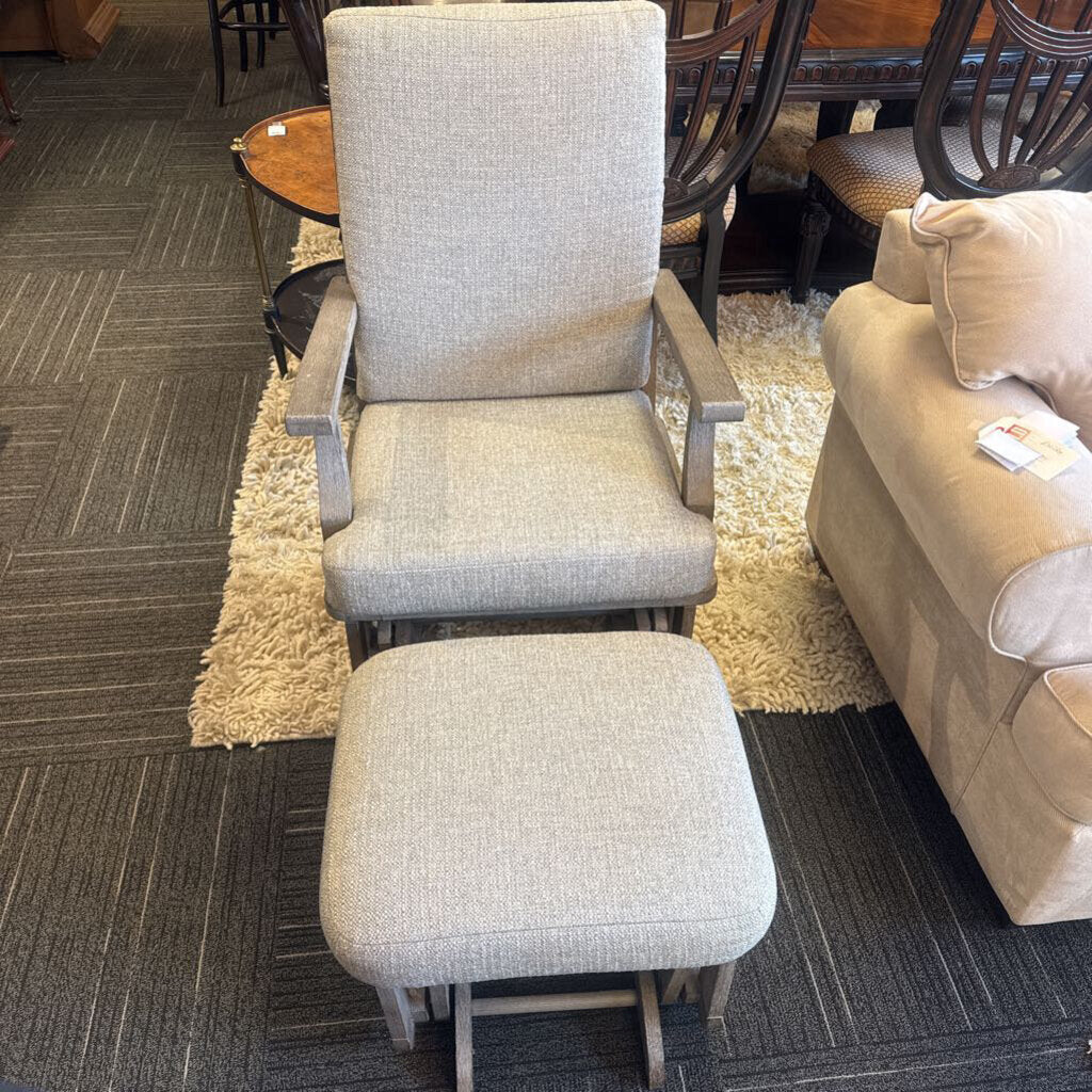 Glider Rocker With Ottoman