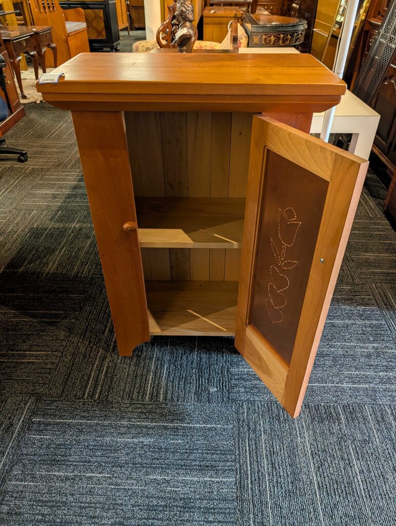 Solid Cherry 1" Top, Craftsman Bench One Drawer Stand