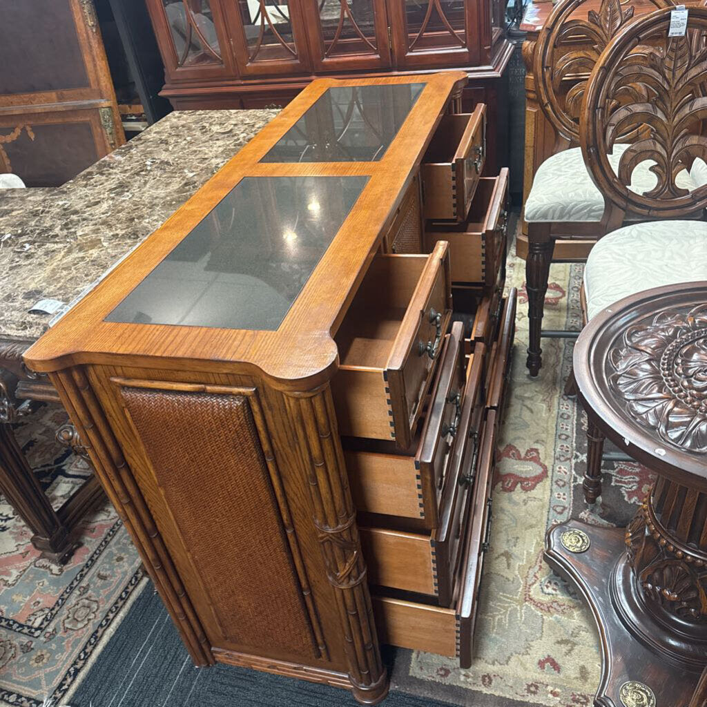 Marble Top Ten Drawer Dresser by American Signature "West Indies"