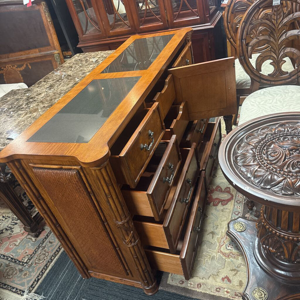 Marble Top Ten Drawer Dresser by American Signature "West Indies"