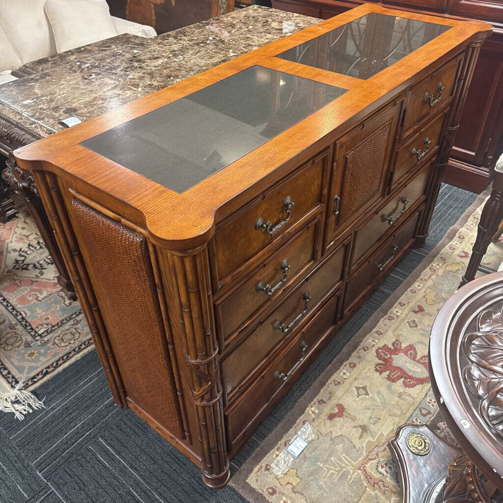 Marble Top Ten Drawer Dresser by American Signature "West Indies"