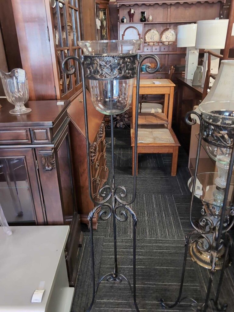 Ornate Wrought Iron Jardiniere