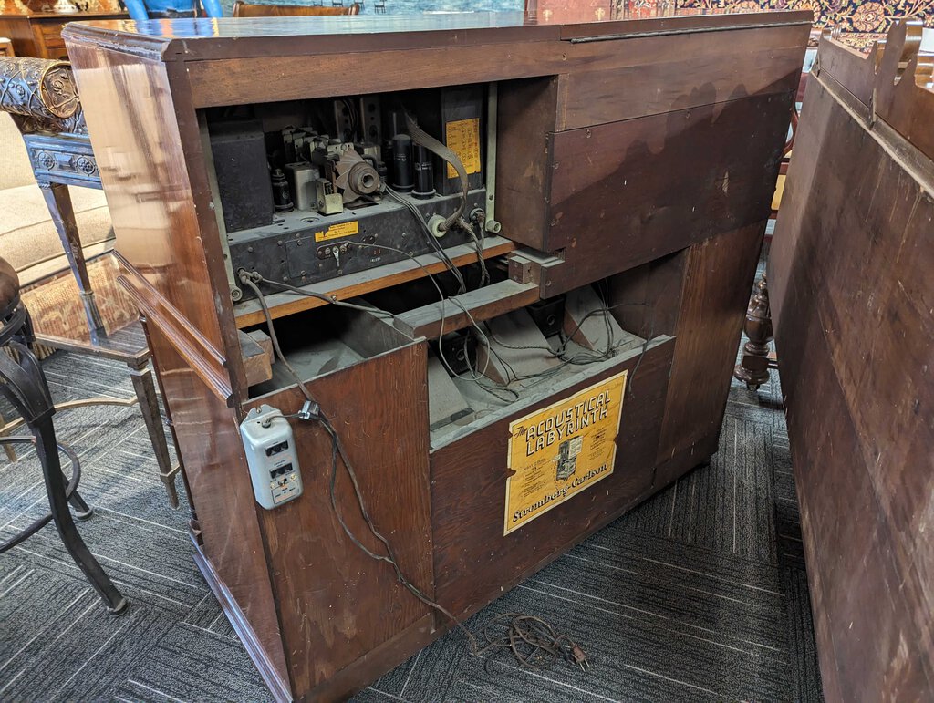 Vintage Mahogany Stereo Cabinet